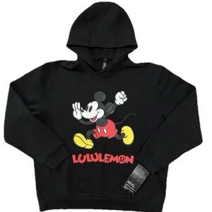 NWT Disney x Lululemon Steady State Black Hoodie Mickey Mouse Size Large